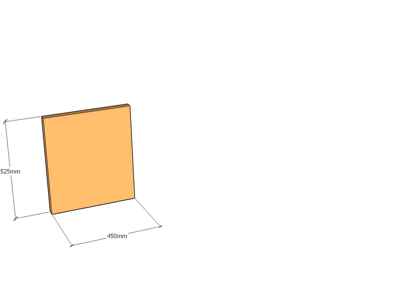 Corten Panel 450 x 525 x 2mm Top