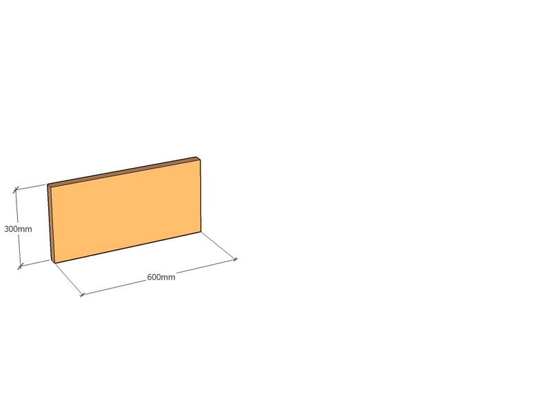 Corten Panel 600 x 300 x 2mm Top