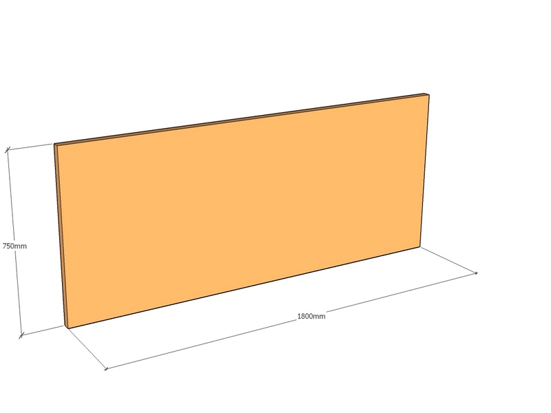 Corten Panel 1800 x 750 x 3mm Top