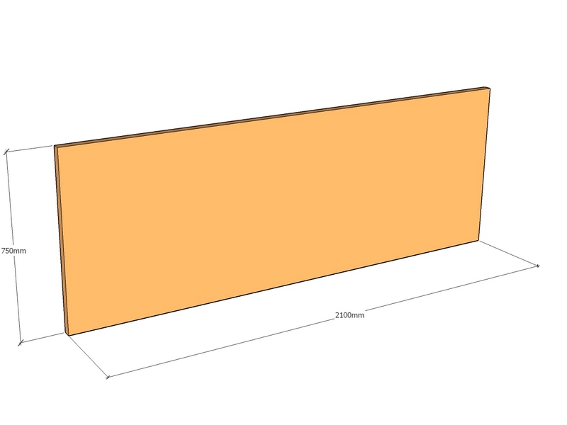 Corten Panel 2100 x 750 x 3mm Top