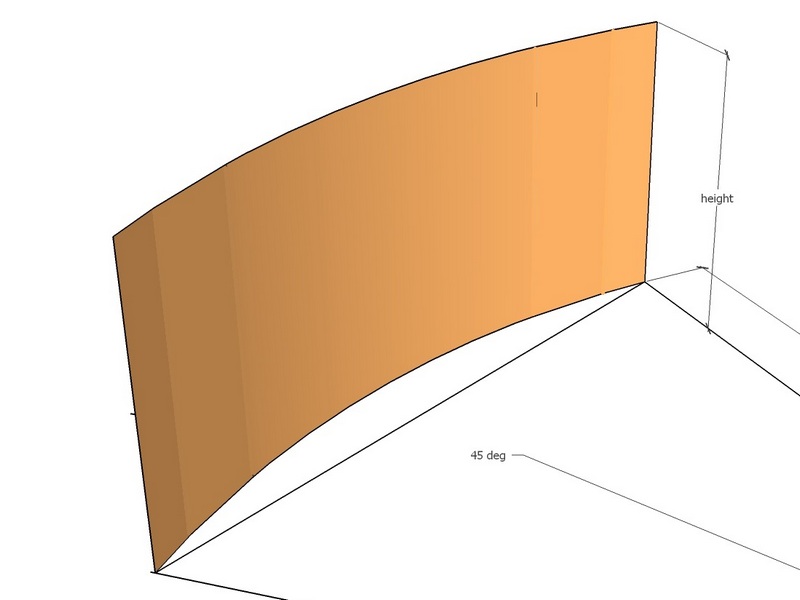 [CorEig750-300-6] Corten eighth R750 x 300 x 6mm A=589