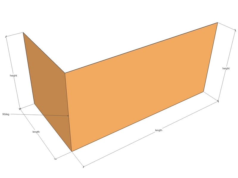 Corten 90deg Cnr 450 x 150 x 300 x 6mm