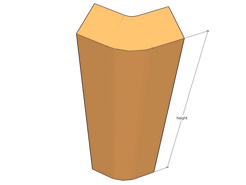 [CorCnrJoiR-50-45Ext297] 45deg 50mm round corner joiner ext-300