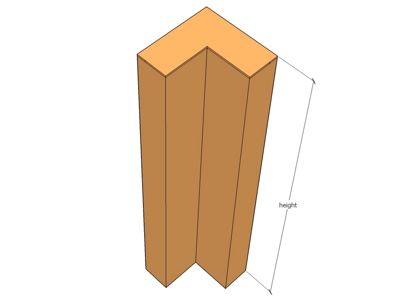 [CorCnrJoiS-50-90Int297] 90deg 50mm square corner joiner int-300