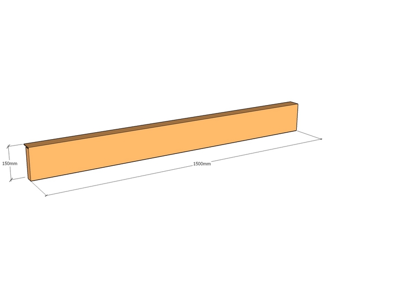 Corten Edge FT60 1500 x 150 x 3mm