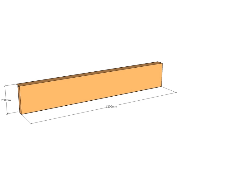 Corten Edge FT60 1200 x 200 x 3mm