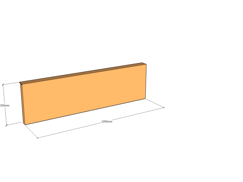 Corten Edge FT60 1050 x 300 x 3mm