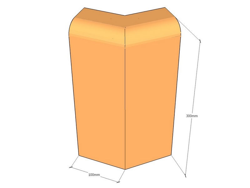 Rolled edge 45deg ext joiner-300