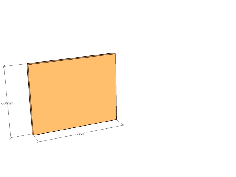 Corten Panel 750 x 600 x 2mm Top