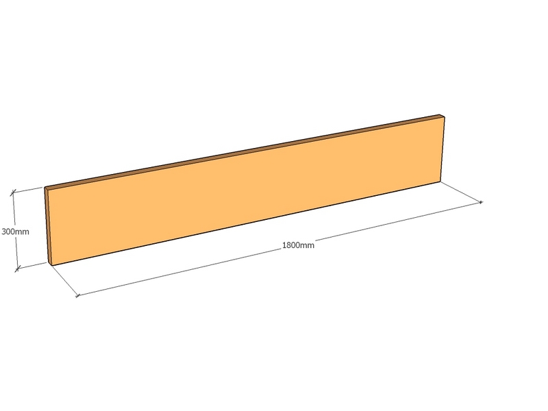 Corten Panel 1800 x 300 x 3mm Top