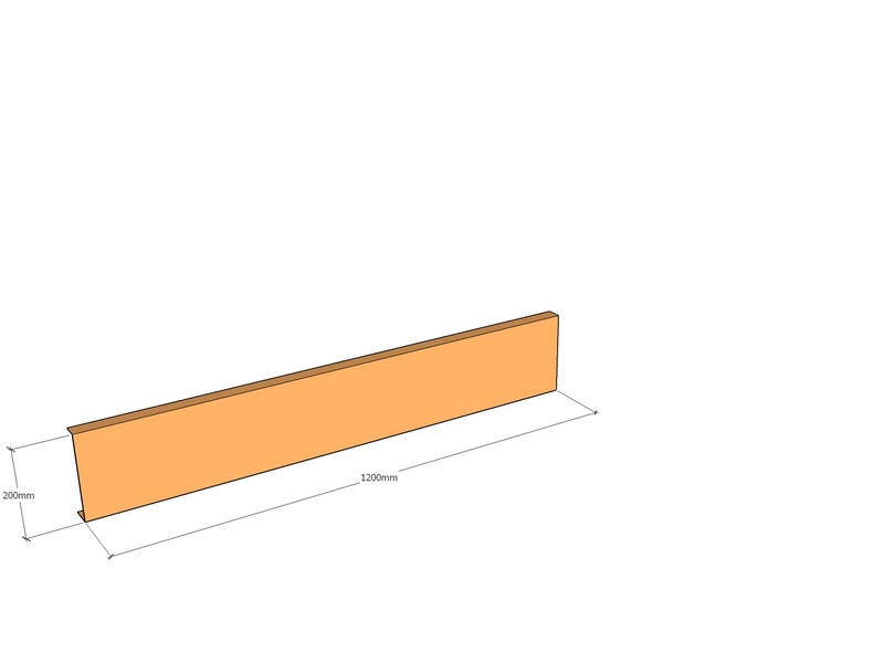 [CorRisFT35-1200-200-3] Riser Top-35 x 1200 x 200 x 3mm