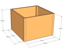 Rectangular planter 850L x 850W x 600T