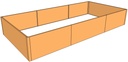 Rectangular planter 4000L x 1900W x 600T