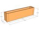 Rectangular planter 1180L x 200W x 300T