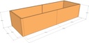 Rectangular planter 2500L x 850W x 525T