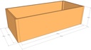 Rectangular planter 1900L x 850W x 525T