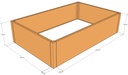 Rectangular planter 1600L x 1000W x 375T