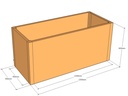 Rectangular planter 1300L x 550W x 600T
