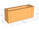 Rectangular planter 730L x 200W x 300T