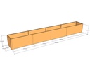 Rectangular planter 5050L x 625W x 600T