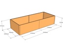 Rectangular planter 2500L x 1000W x 525T