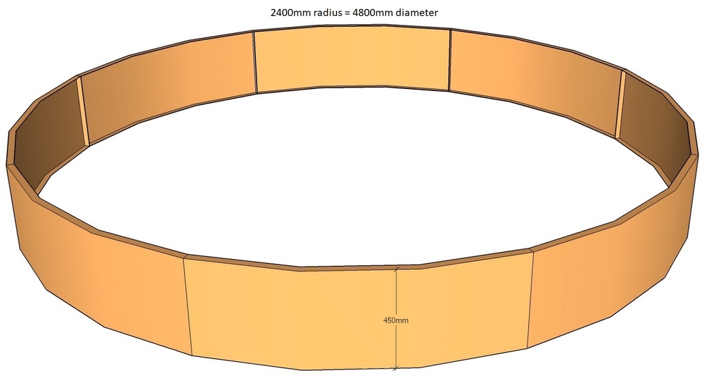 Round planter 2400rad x 450T-3