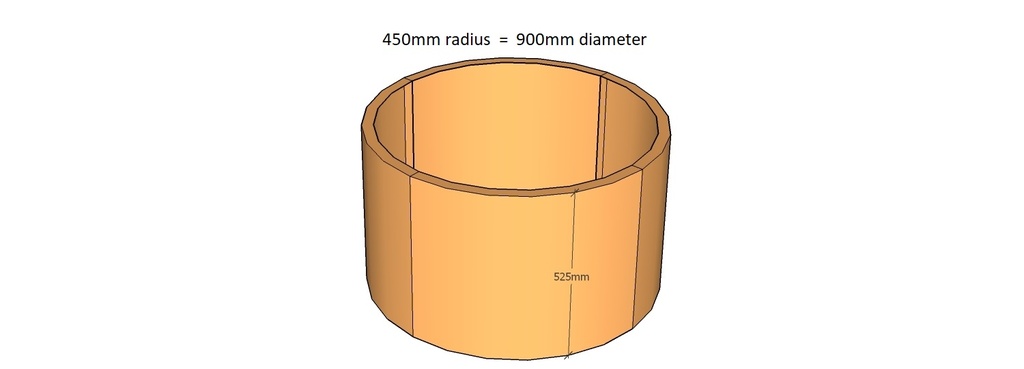 Round planter 450rad x 525T-2