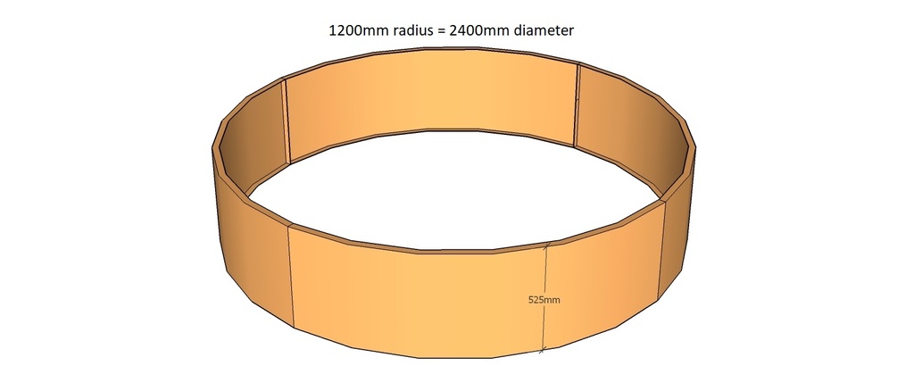 Round planter 1200rad x 525T-3