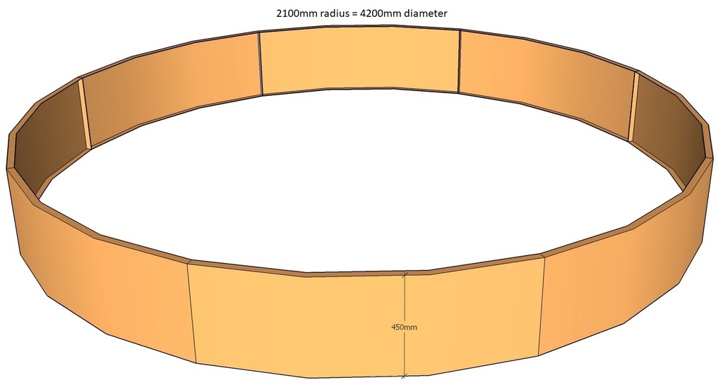 Round planter 2100rad x 450T-3
