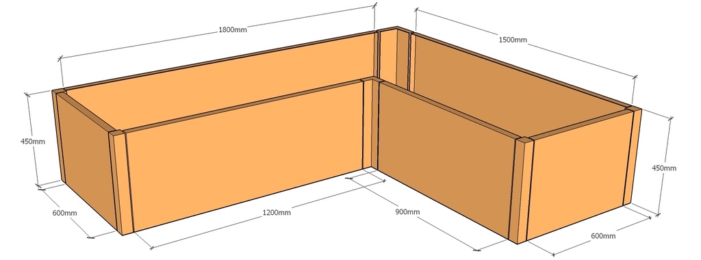 [CorPlaL2000-1700-700-450] L-shaped 2000-1700-700-450T