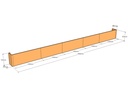 Retaining wall straight 5.38m long x 525mmT