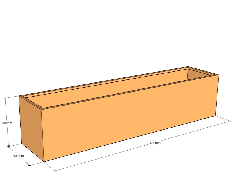 Corten Kitset  Planter 1800L x 400W X 400Tall