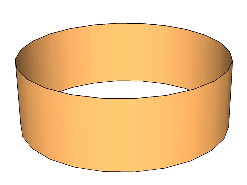 Corten Ring 750mm radius 200mm tall 3mm