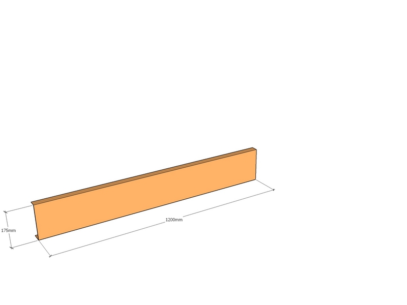 Riser Top-35 x 1200 x 175 x 3mm