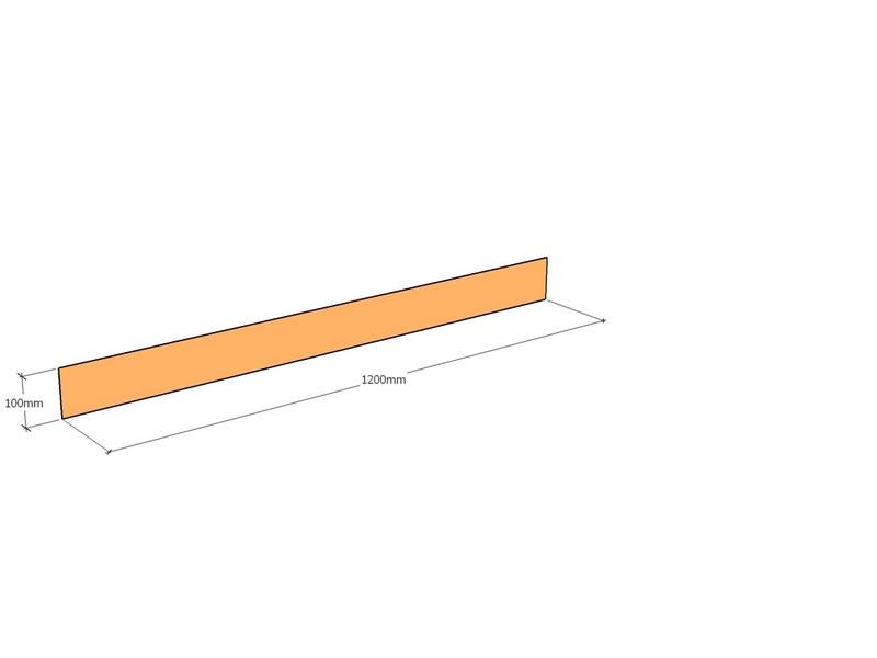 Corten Edge 1200 x 100 x 3mm
