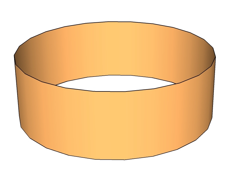 Corten Ring 375mm radius 200mm tall 3mm