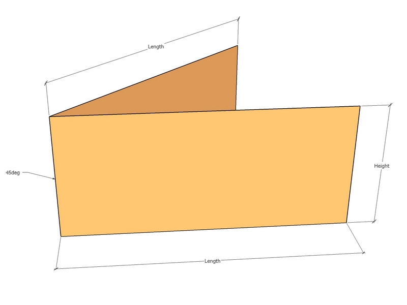 Corten 45Acu Cnr 450 x 450 x 100 x 3mm