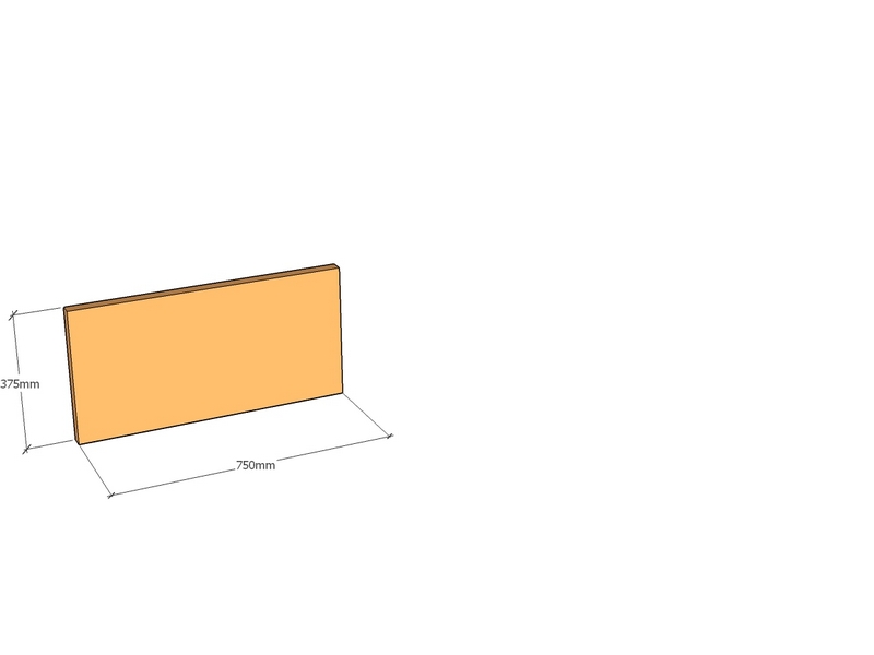 Corten Panel 750 x 375 x 2mm Top