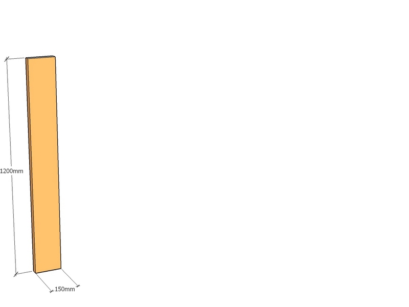 Corten Panel 150 x 1200 x 2mm Top